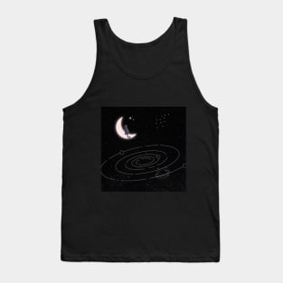 Universal Cat on Moon Tank Top